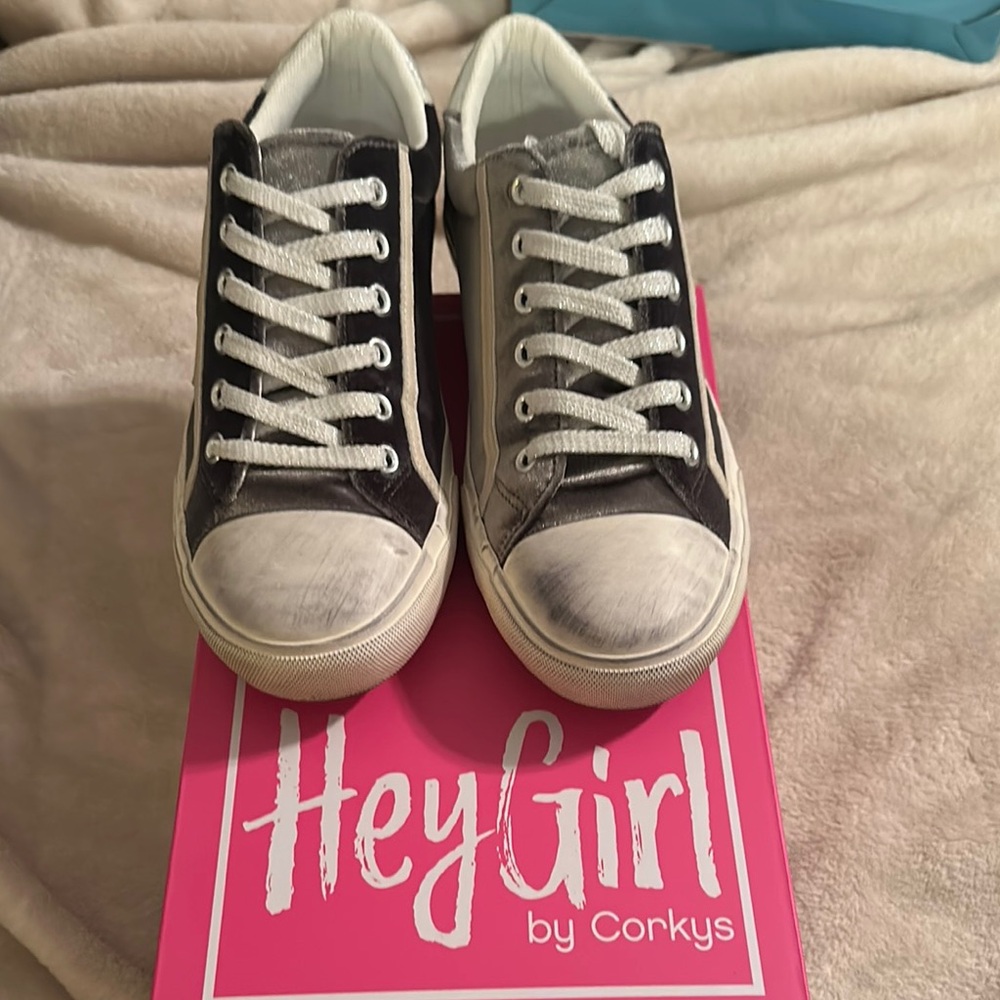 Black and White Women's Sneakers by Corkys
